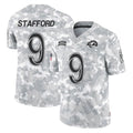 tocy LA.Rams #9 Matthew Stafford Player Arctic Camo Salute To Service Limited Game Stitched Jerseys