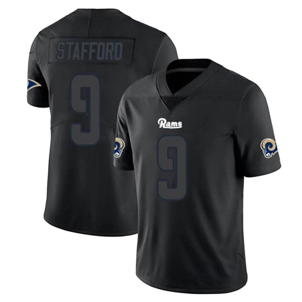tocy LA.Rams #9 Matthew Stafford Player Black Impact Limited Home Game Stitched Jerseys