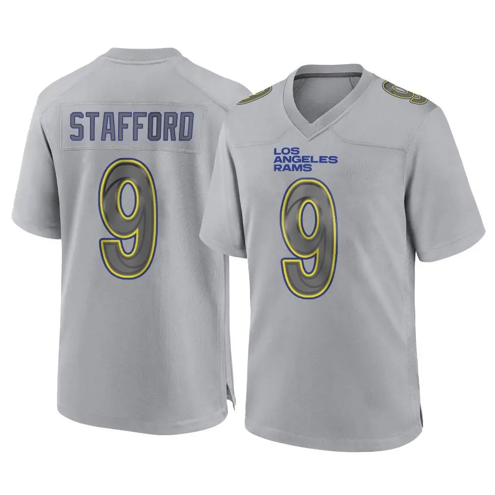 tocy LA.Rams #9 Matthew Stafford Player Gray Atmosphere Fashion Home Game Stitched Jerseys