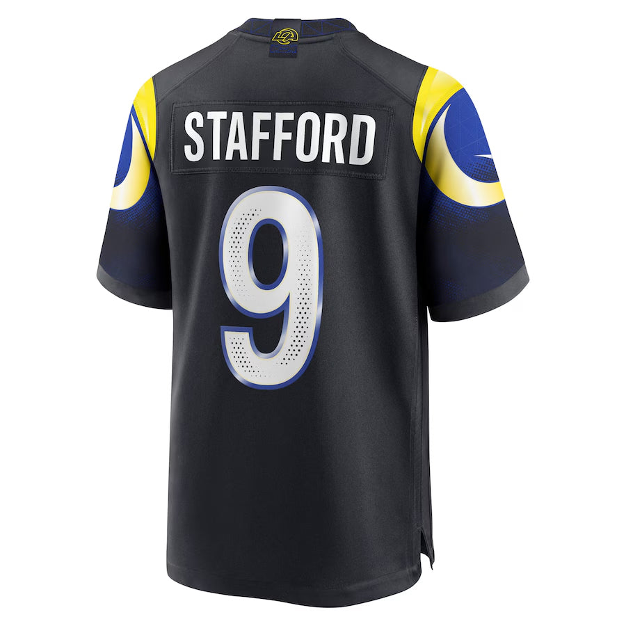 tocy LA.Rams #9 Matthew Stafford Player Midnight Blue Rivalries Collection Game Stitched Jerseys