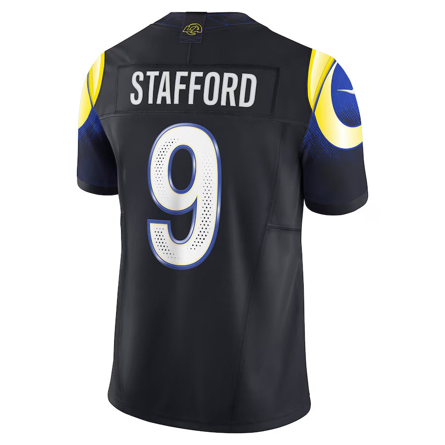 tocy LA.Rams #9 Matthew Stafford Player Midnight Blue Rivalries Collection Vapor Limited Stitched Jerseys