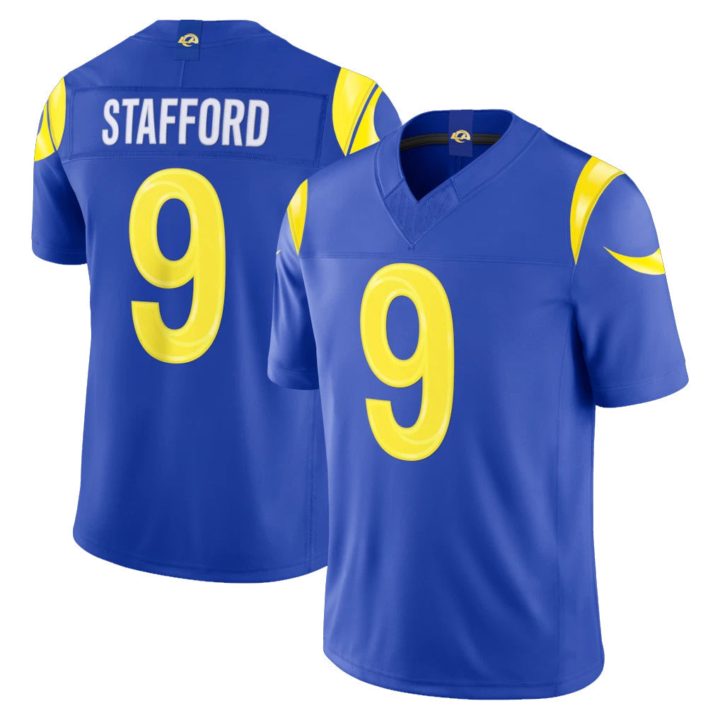 tocy LA.Rams #9 Matthew Stafford Player Royal Vapor F.U.S.E. Limited Home Game Stitched Jerseys