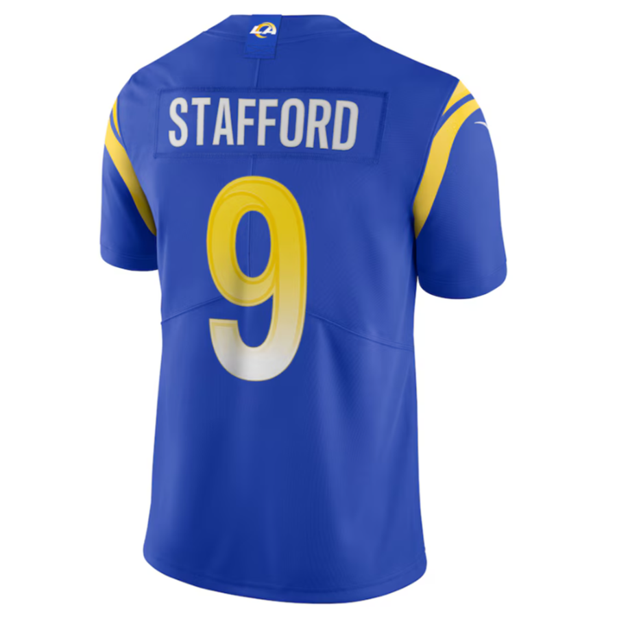 tocy LA.Rams #9 Matthew Stafford Royal Vapor Limited Jersey American Stitched Jersey
