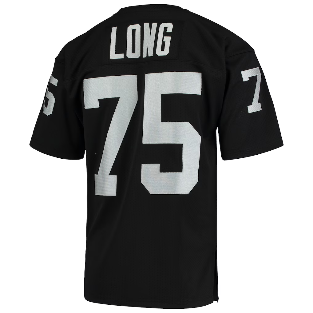 tocy LV.Raiders 1983 #75 Howie Long Mitchell & Ness Black Authentic Throwback Retired Player Stitched Puhic Jersey