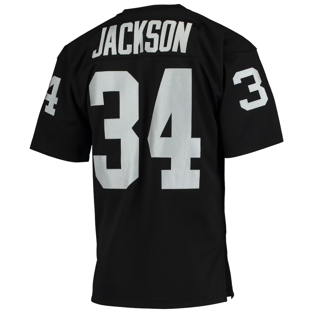 tocy LV.Raiders 1990 #34 Bo Jackson Mitchell & Ness Black Authentic Throwback Retired Player Stitched Puhic Jersey