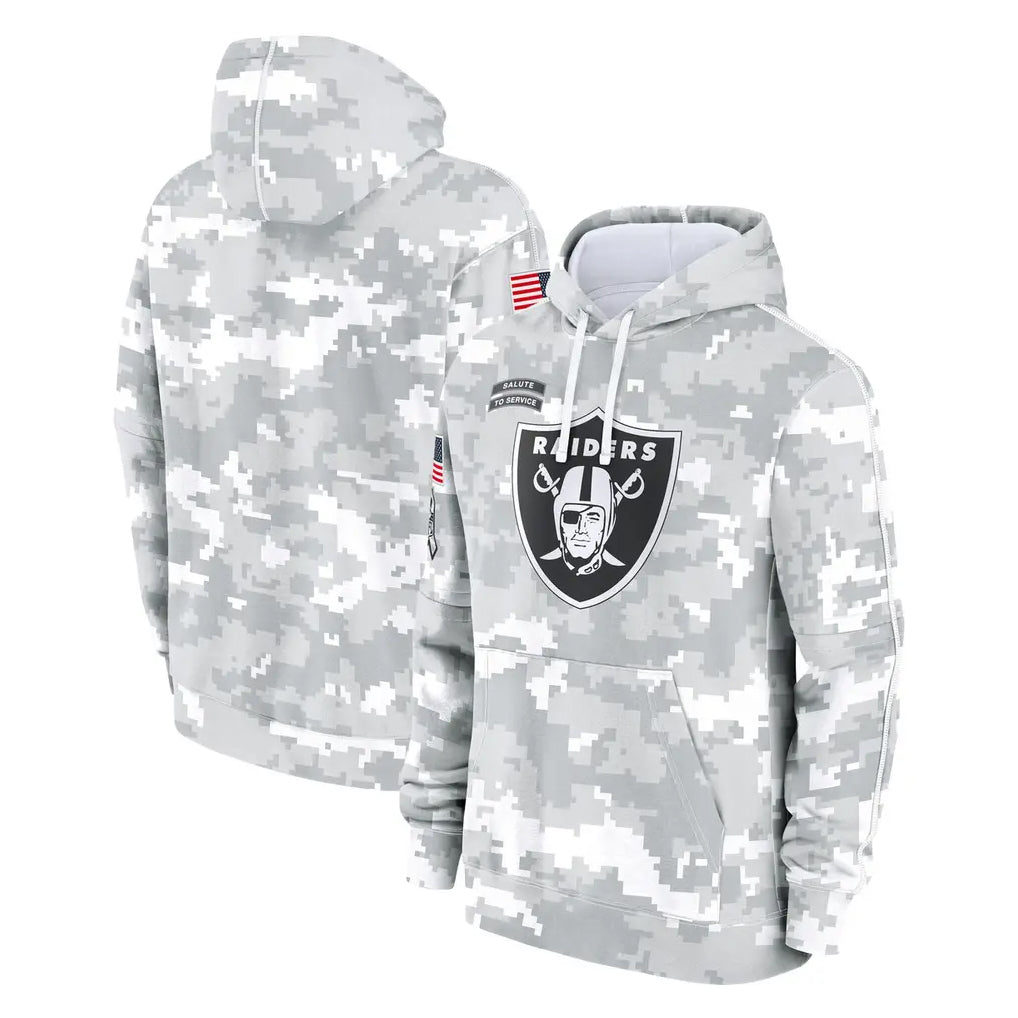 tocy LV.Raiders Arctic Camo Salute to Service Hoodies Limited Game Blank Player Stitched Jerseys