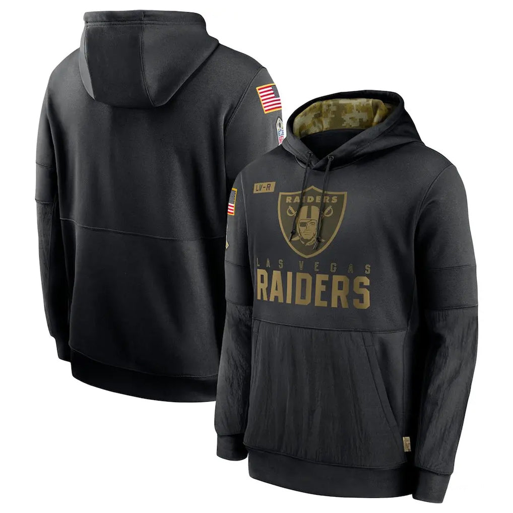 tocy LV.Raiders Black Salute to Service Hoodies Limited Game Blank Player Stitched Jerseys