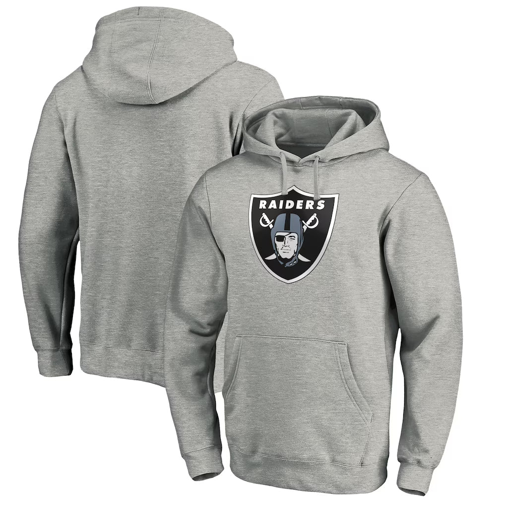 tocy LV.Raiders Gray LOGO Pullover Hoodies Home Game Blank Player Stitched Jerseys