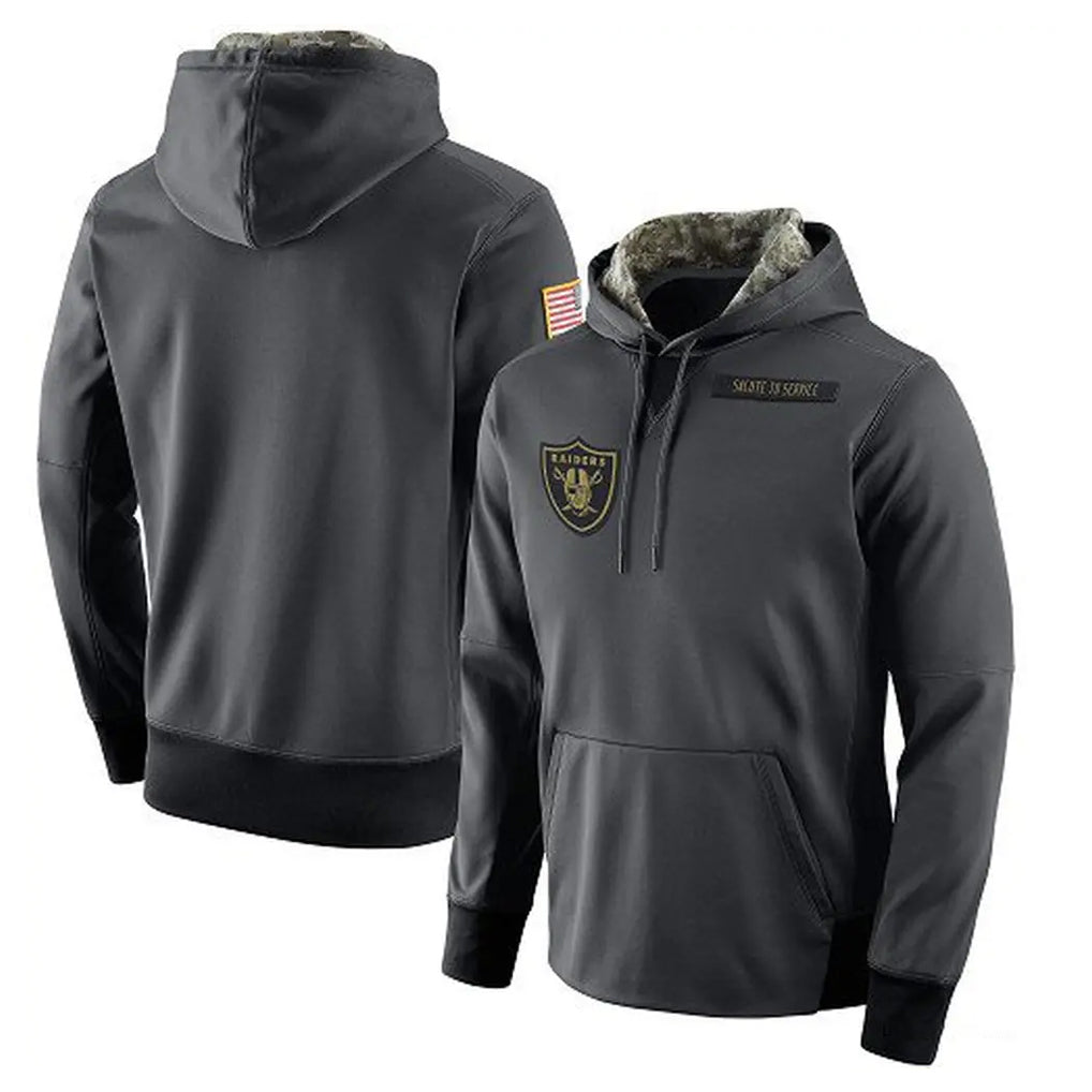 tocy LV.Raiders Gray Pullover Hoodies Home Game Blank Player Stitched Jerseys