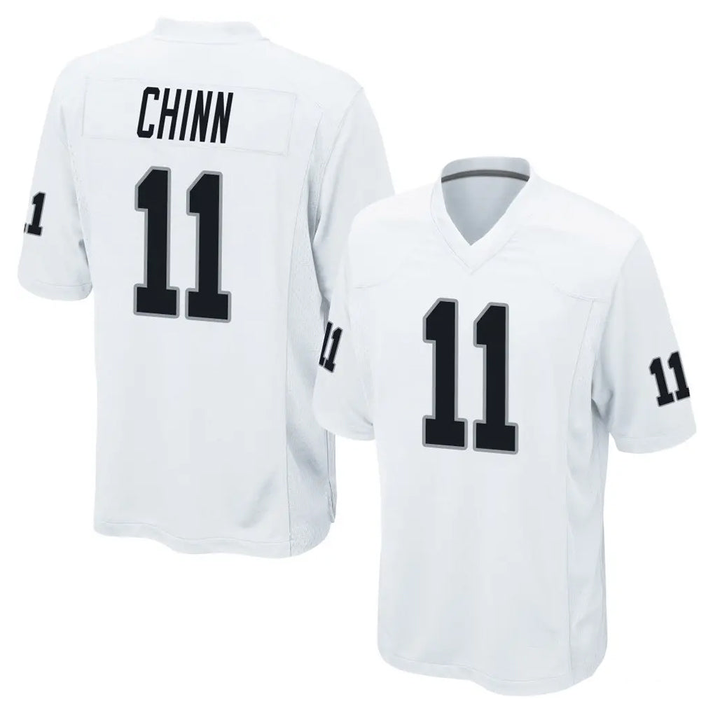tocy LV.Raiders #11 Jeremy Chinn Player White Home Game Stitched Jerseys
