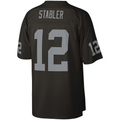 tocy LV.Raiders #12 Ken Stabler Mitchell & Ness Black Legacy Replica Jersey