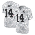 tocy LV.Raiders #14 Matt Gay Player Arctic Camo Salute To Service Limited Game Stitched Jerseys
