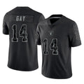 tocy LV.Raiders #14 Matt Gay Player Black Reflective Limited Game Stitched Jerseys