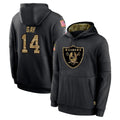 tocy LV.Raiders #14 Matt Gay Player Black Salute to Service Hoodies Limited Game Stitched Jerseys