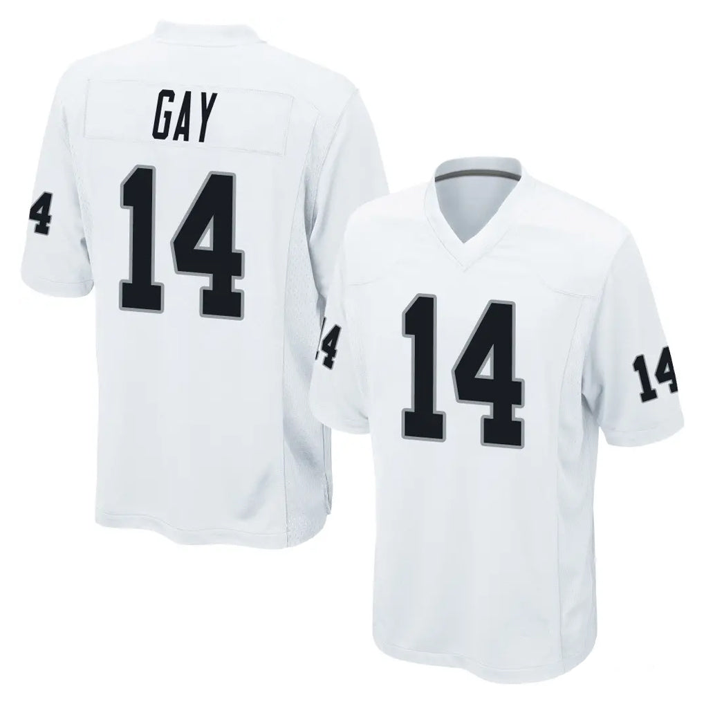 tocy LV.Raiders #14 Matt Gay Player White Home Game Stitched Jerseys