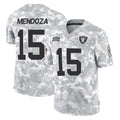 tocy LV.Raiders #15 Fernando Mendoza Player Arctic Camo Salute To Service Limited Game Stitched Jerseys