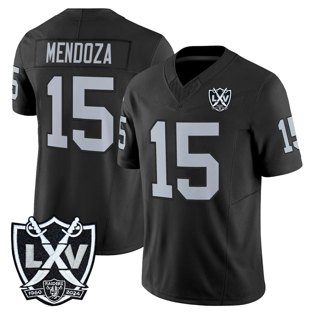 tocy LV.Raiders #15 Fernando Mendoza Player Black 2026 Vapor Limited Home Game Stitched Jerseys