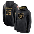 tocy LV.Raiders #15 Fernando Mendoza Player Black Salute to Service Hoodies Limited Game Stitched Jerseys