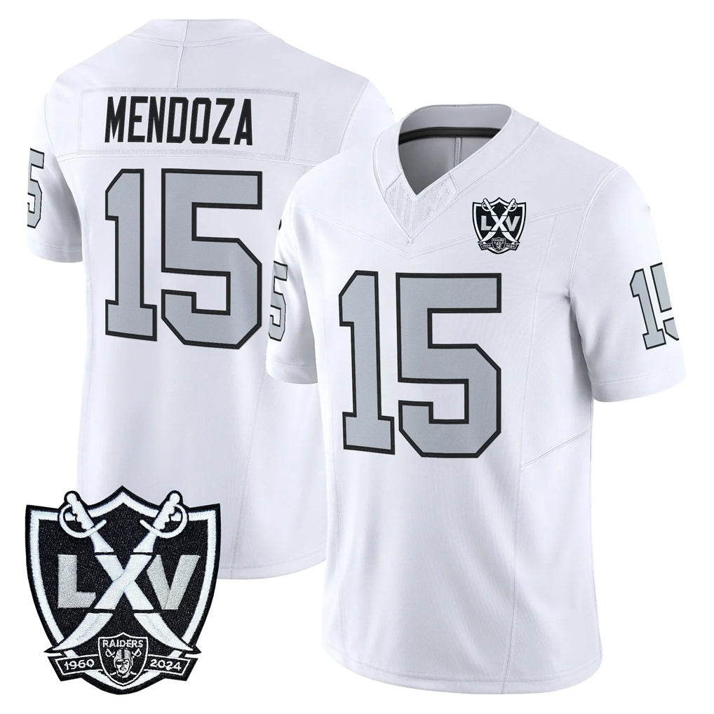 tocy LV.Raiders #15 Fernando Mendoza Player White 2026 Vapor Limited Home Game Stitched Jerseys
