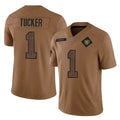 tocy LV.Raiders #1 Tre Tucker Player Brown Salute To Service Limited Stitched Jerseys