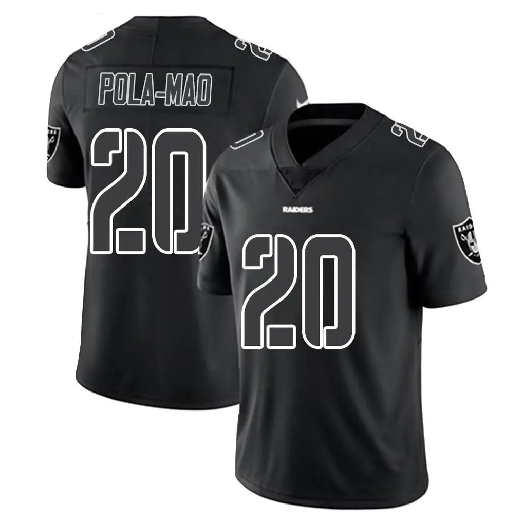 tocy LV.Raiders #20 Isaiah Pola-Mao Player Black Limited Black Impact Home Game Stitched Jerseys