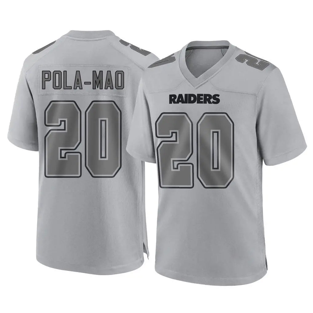 tocy LV.Raiders #20 Isaiah Pola-Mao Player Gray Atmosphere Fashion Limited Game Stitched Jerseys