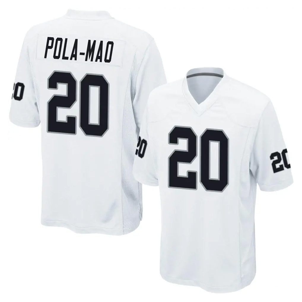 tocy LV.Raiders #20 Isaiah Pola-Mao Player White Home Game Stitched Jerseys