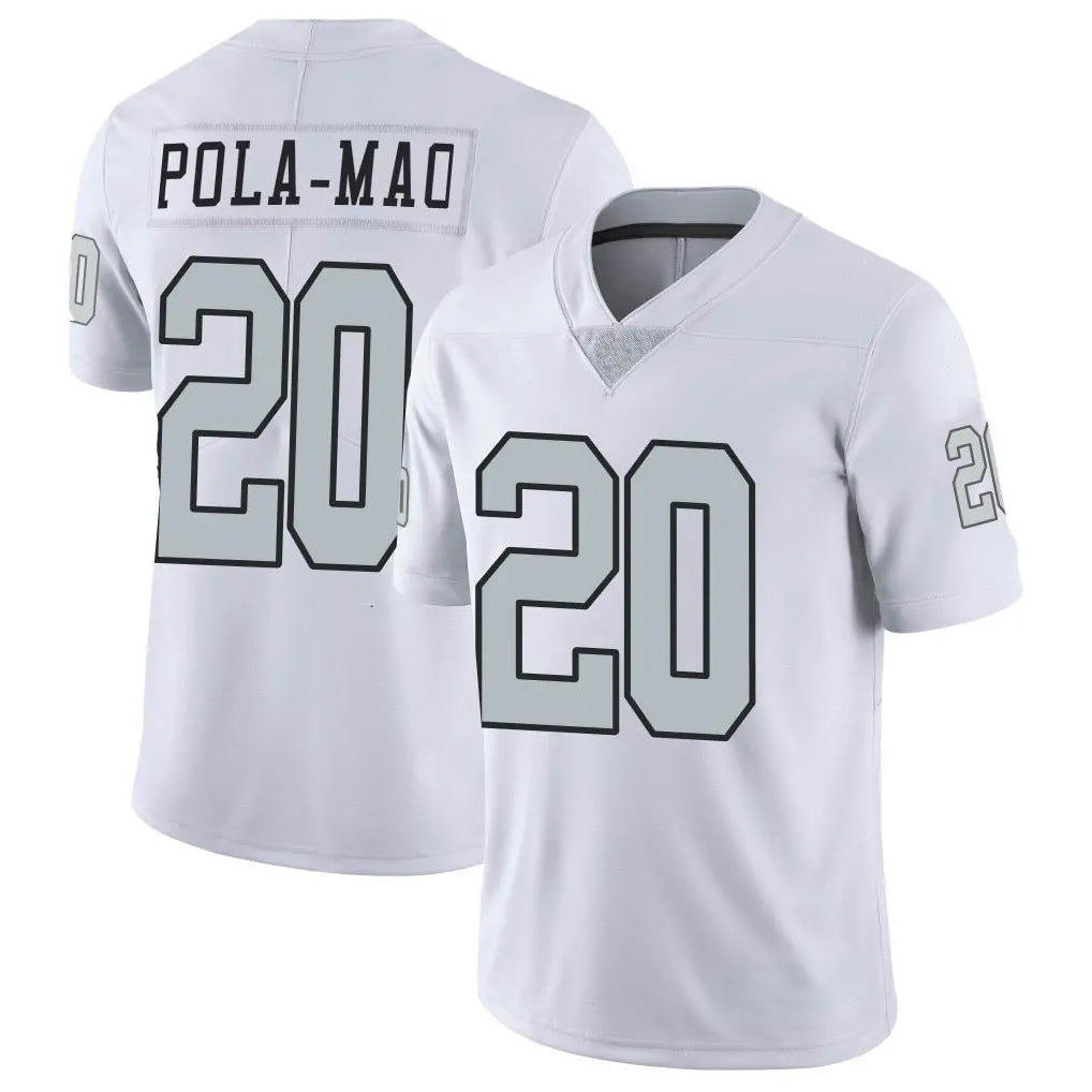 tocy LV.Raiders #20 Isaiah Pola-Mao Player White Limited Color Rush Home Game Stitched Jerseys