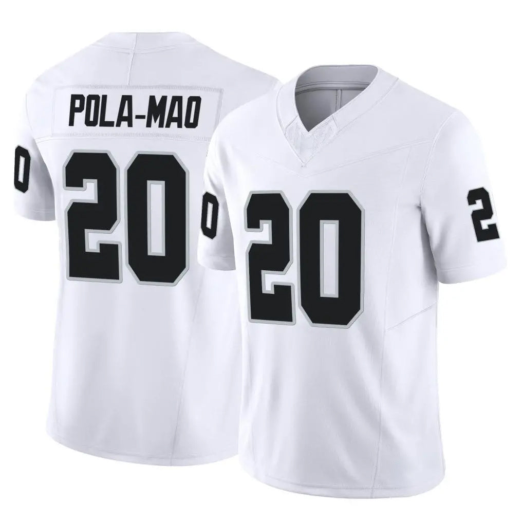 tocy LV.Raiders #20 Isaiah Pola-Mao Player White Limited Vapor F.U.S.E. Home Game Stitched Jerseys