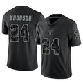 tocy LV.Raiders #24 Charles Woodson Player RFLCTV Limited Black Stitched Jerseys