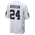 tocy LV.Raiders #24 Charles Woodson Player Whtie Home Game  Stitched Jerseys