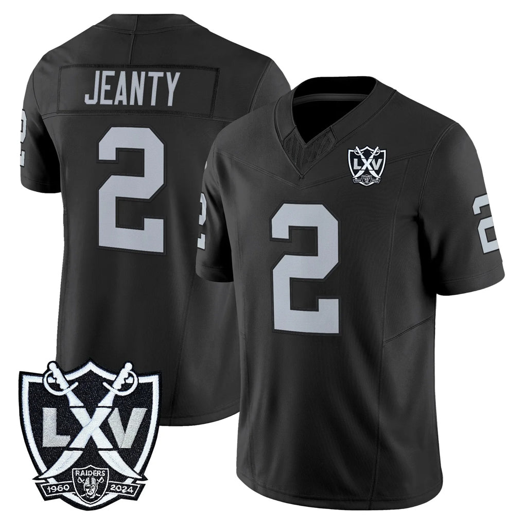 tocy LV.Raiders #2 Ashton Jeanty Player Black 2026 Vapor Limited Home Game Stitched Jerseys