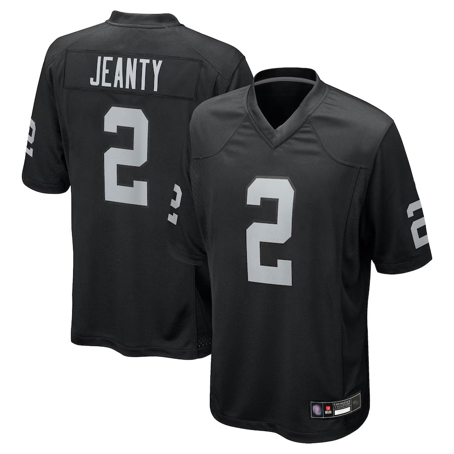 tocy LV.Raiders #2 Ashton Jeanty Player Black Game Stitched Jerseys