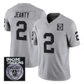 tocy LV.Raiders #2 Ashton Jeanty Player Gray Vapor Limited Home Game Stitched Jerseys