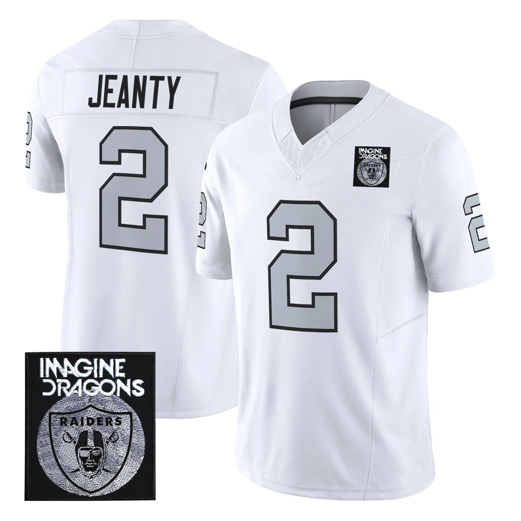 tocy LV.Raiders #2 Ashton Jeanty Player White Vapor Limited Home Game Stitched Jerseys
