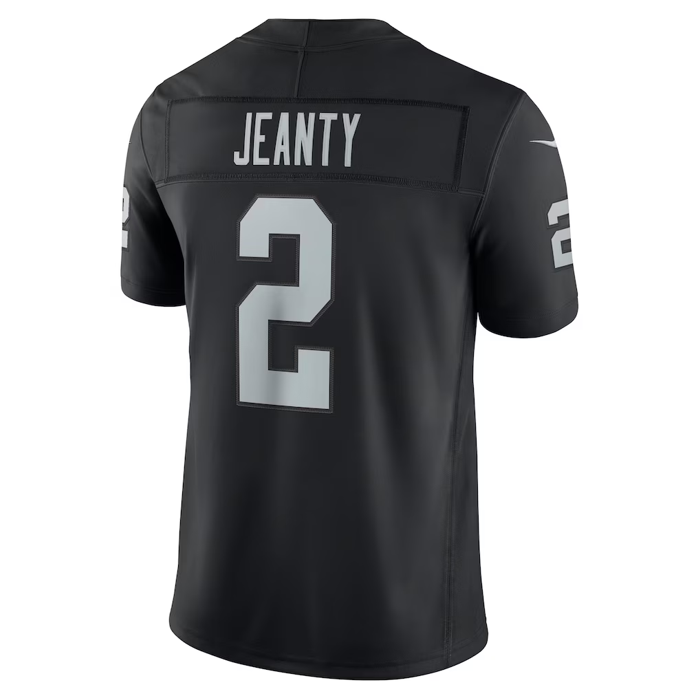tocy LV.Raiders #2 Ashton Jeanty  Black Team Vapor F.U.S.E. Stitched Limited Jerseys