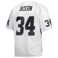 tocy LV.Raiders #34 Bo Jackson Mitchell & Ness White Big & Tall 1988 Retired Player Replica Stitched Jerseys