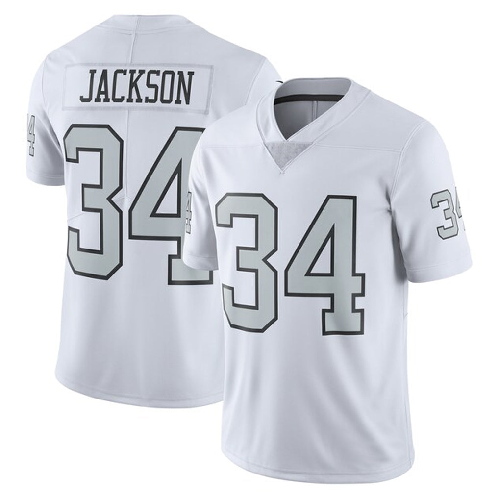 tocy LV.Raiders #34 Bo Jackson Player White Alternate Vapor F.U.S.E Limited Stitched Jerseys