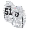 tocy LV.Raiders #51 Malcolm Koonce Player Arctic Camo Salute to Service Hoodies Limited Game Stitched Jerseys