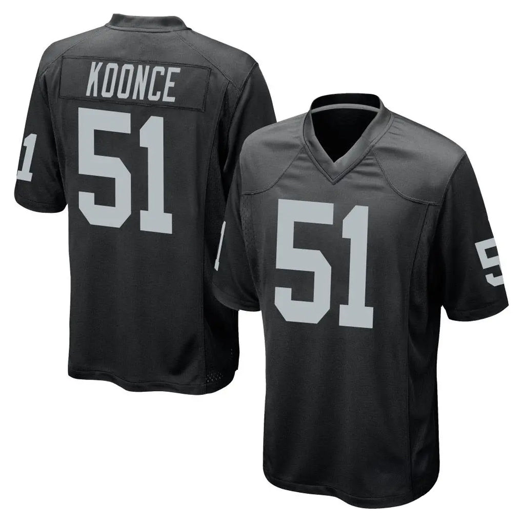tocy LV.Raiders #51 Malcolm Koonce Player Black Home Game Stitched Jerseys