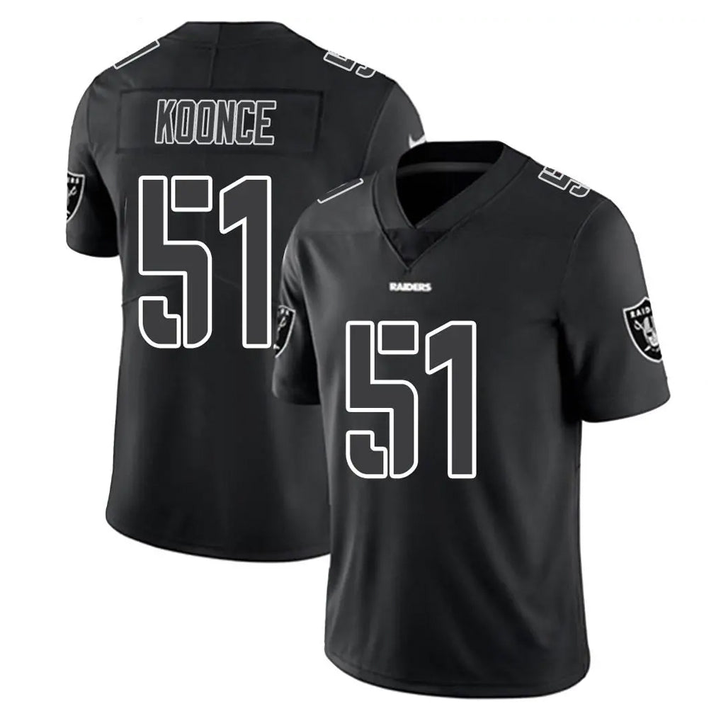 tocy LV.Raiders #51 Malcolm Koonce Player Black Limited Black Impact Home Game Stitched Jerseys