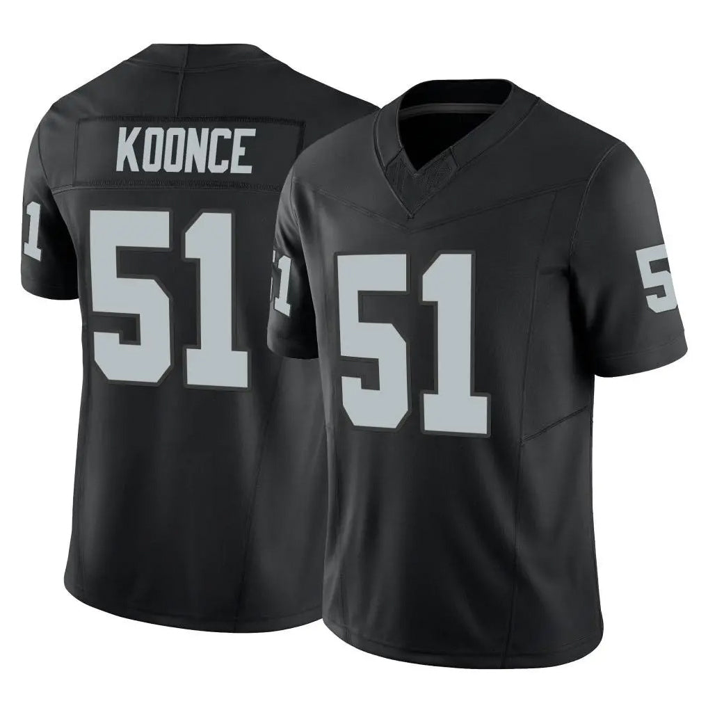 tocy LV.Raiders #51 Malcolm Koonce Player Black Limited Vapor F.U.S.E. Home Game Stitched Jerseys