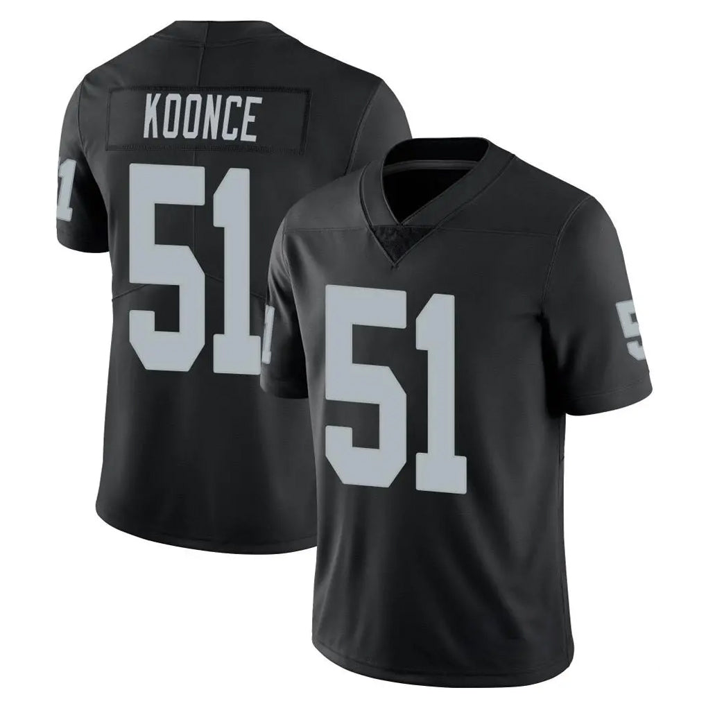 tocy LV.Raiders #51 Malcolm Koonce Player Black Limited Vapor Untouchable Home Game Stitched Jerseys