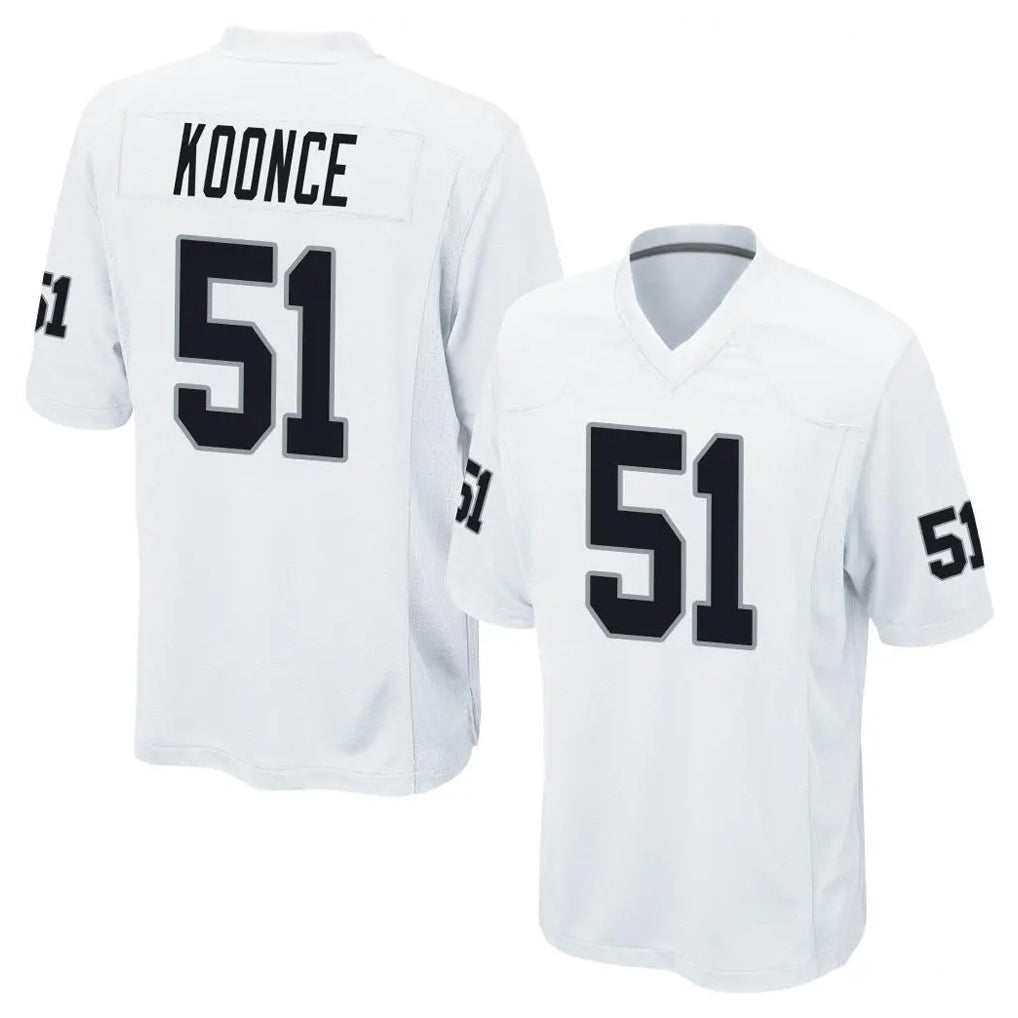 tocy LV.Raiders #51 Malcolm Koonce Player White Home Game Stitched Jerseys