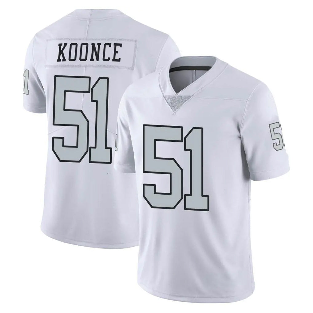tocy LV.Raiders #51 Malcolm Koonce Player White Limited Color Rush Home Game Stitched Jerseys