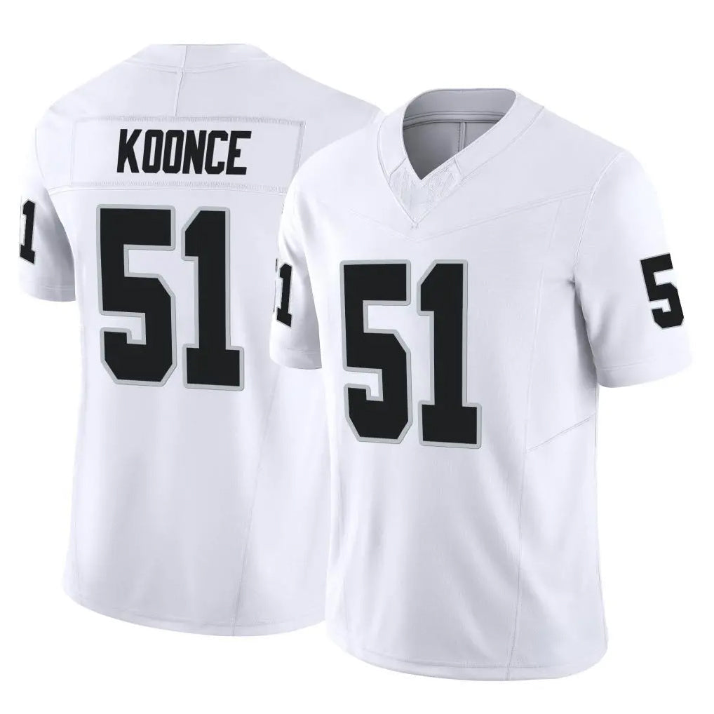 tocy LV.Raiders #51 Malcolm Koonce Player White Limited Vapor F.U.S.E. Home Game Stitched Jerseys