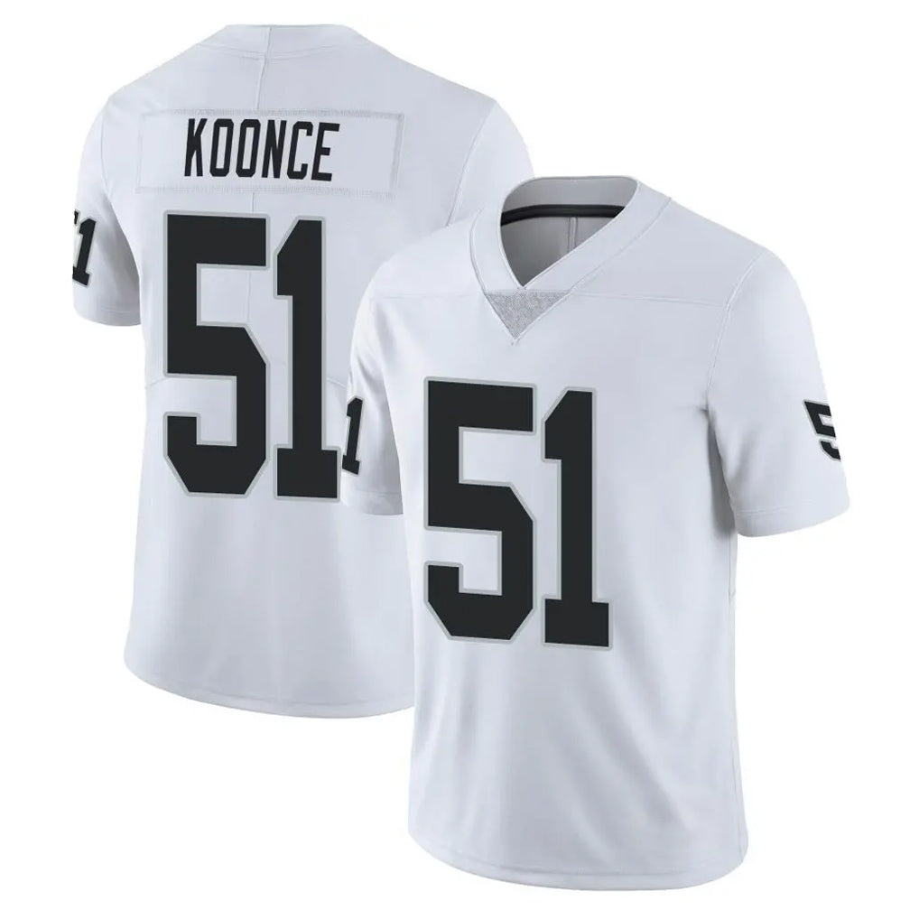 tocy LV.Raiders #51 Malcolm Koonce Player White Limited Vapor Untouchable Home Game Stitched Jerseys