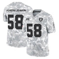 tocy LV.Raiders #58 Jackson Powers-Johnson Player Arctic Camo Salute To Service Limited Game Stitched Jerseys