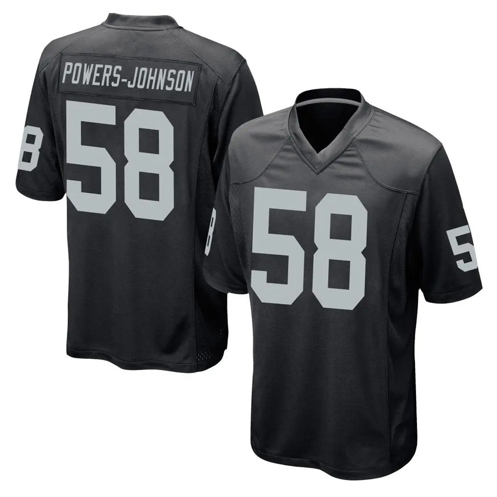 tocy LV.Raiders #58 Jackson Powers-Johnson Player Black Home Game Stitched Jerseys
