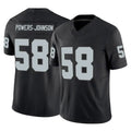 tocy LV.Raiders #58 Jackson Powers-Johnson Player Black Limited Vapor F.U.S.E. Home Game Stitched Jerseys